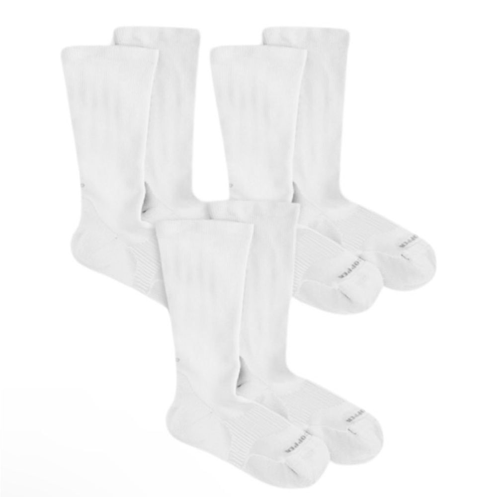 Tommie Copper Cotton White Compression Crew Socks 3 Pack. Size Medium. New NWT